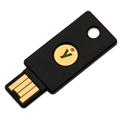 YubiKey 5 NFC – USB-A,  klíč/token s vícefaktorovou autentizaci (NFC), podpora OpenPGP a Smart Card (2FA)