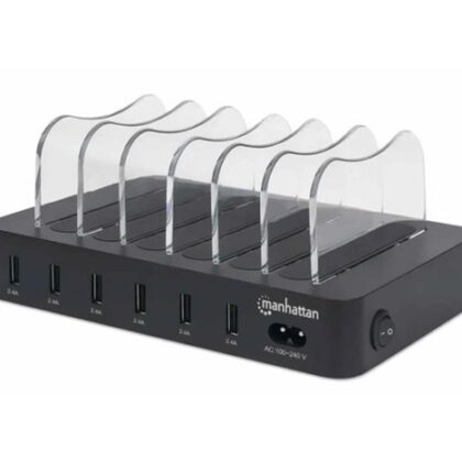 MANHATTAN USB nabíjecí stanice, 6-Port USB Charging Station, USB-A, černá