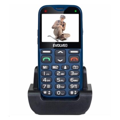 EVOLVEO EasyPhone XG, mobilní telefon pro seniory s nabíjecím stojánkem, modrá