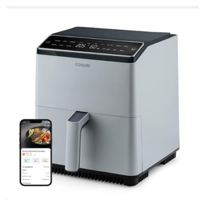 Cosori Dual Blaze 6.4L SMART horkovzdušná  fritéza + 5x špíz a gril. rošt, grey