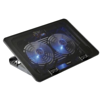 EVOLVEO Chladící podložka pro NTB A101, až 17″, 2x 120mm Ventilátor, Modré podsvícení, černá
