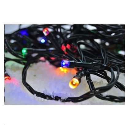 Solight LED venkovní vánoční řetěz, 500 LED, 50m, přívod 5m, 8 funkcí, časovač, IP44, vícebarevný