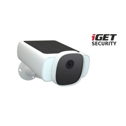 iGET SECURITY EP29 White – venkovní solární bateriová FullHD kamera, zvuk, bílá