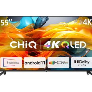 CHiQ U55QG7L TV 55", Ultra HD (4K), QLED, Smart, Android 11, HDR10, 3x HDMI, 2x USB