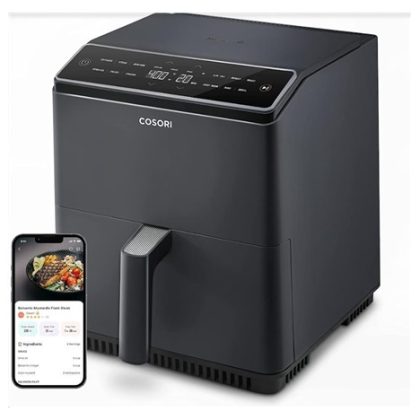 Cosori Dual Blaze 6.4L SMART horkovzdušná  fritéza + 5x špíz a gril. rošt, black