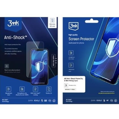 3mk All-Safe – AIO fólie Anti-shock Dry & Wet Fitting Phone, 5 ks
