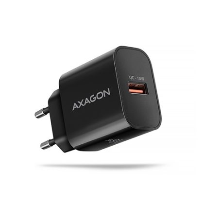 AXAGON ACU-QC18, nabíječka do sítě 18W, 1x port USB-A, QC3.0/AFC/Apple, černá
