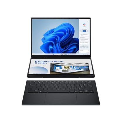 ASUS NTB Zenbook 14 Duo OLED (UX8406MA-OLED085X), Ultra 7 155H, 14″ 2880 x 1800, 16GB, 1TB SSD, IntelArc, W11 Pro, Black