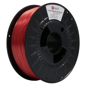 C-TECH Tisková struna (filament) PREMIUM LINE, Silk PLA, orientální červená, RAL3031, 1,75mm, 1kg