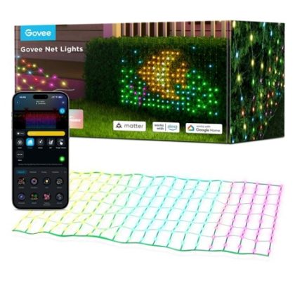 Govee RGBIC venkovní světelná síť – 1,43 x 0,85m Matter