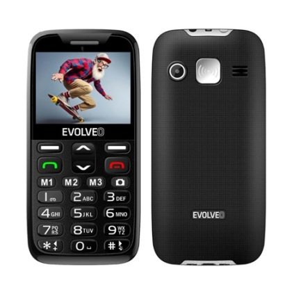 EVOLVEO EasyPhone XR, mobilní telefon pro seniory s nabíjecím stojánkem, černá