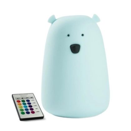 Rabbit & Friends Dotyková lampička medvídek s ovládáním | Modrá
