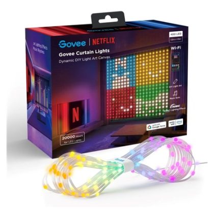Govee Netflix RGBIC Curtain Light 400 LED – 1,5 x 1,5m