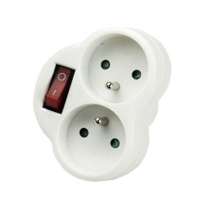 Konnoc DX-R2S rozbočka dvojzásuvka s vypínačem