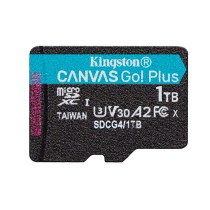Kingston MicroSDXC karta 1TB Canvas Go! Plus, R:200/W:160MB/s, Class 10, UHS-I, U3, V30, A2 + Adaptér
