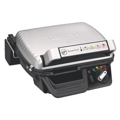 Tefal Supergrill Standard GC450B32 elektrický gril, 2000 W, kontaktní, digitální časovač, odnímatelný tác na šťávu