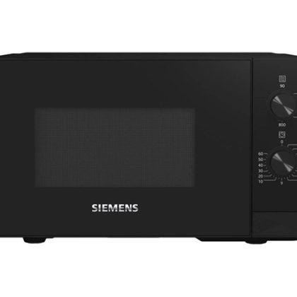 Siemens iQ300 FF020LMB2, mikrovlnná trouba, 800 W, 5 úrovní ohřevu, talíř 27 cm, černá