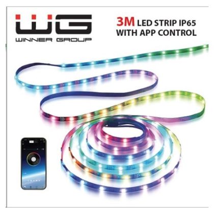 WG – Chytrý LED pásek WG18, 3 metry, s aplikaci, IP 65, USB-A