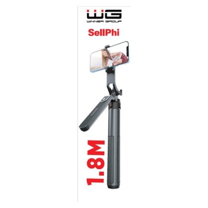 WG – Selfie tyč WG 7, Selfie tyč + tripod + teleskopický GoPro stojan, bluetooth, černá