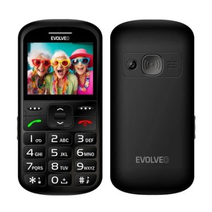 EVOLVEO EasyPhone XS, mobilní telefon pro seniory, černá