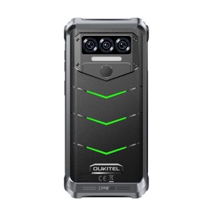 Rugged Smartphone Oukitel WP38 MT8788 6GB 256GB 10600-15W A13, Black w Green [No Charger]