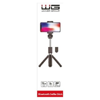 Teleskopická tyč pro selfie foto s bluetooth ovladačem WG 8/black – poskozen obal