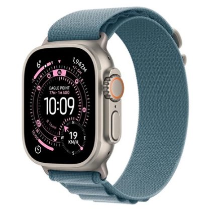 Apple Watch Ultra 3 GPS + Cellular 49mm Natural Titanium Case with Light Blue Alpine Loop – Large