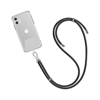 WG – Crossbody lace strap / transparent / black
