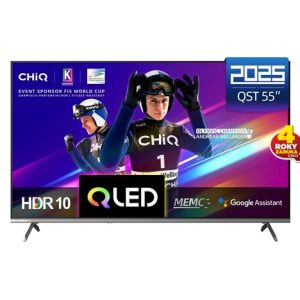 CHiQ U55QST TV 55", UHD, QLED, ultratenká, Google TV, DLG 120 Hz, Dolby Audio, Frameless, metalická