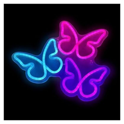2Kids Toys LED NEON LIGHT lampička Motýli