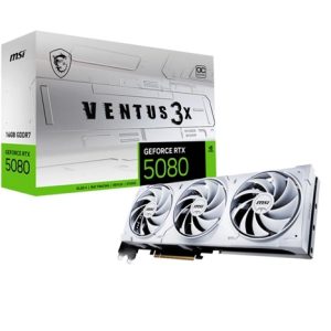 BAZAR - MSI VGA NVIDIA GeForce RTX 5080 16G VENTUS 3X OC WHITE, RTX 5080, 16GB GDDR7, 3xDP, 1xHDMI - Po opravě (Bez příš