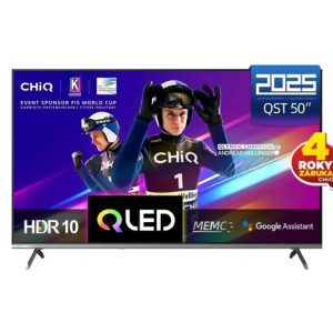 BAZAR - CHiQ U50QST TV 50", UHD, QLED, ultratenká, Google TV, DLG 120 Hz, Dolby Audio, Frameless, metalická - Poškozený