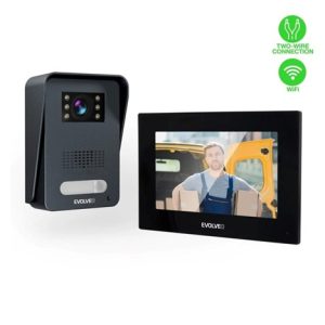 BAZAR - EVOLVEO DoorPhone AP1- 2 drátový videotelefon s aplikací, černá - Poškozený obal (Komplet)