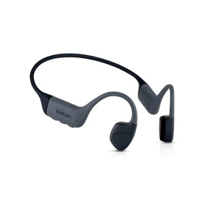 EVOLVEO bezdrátová sluchátka BoneMax MP3 32GB, na lícní kosti, IPX8, šedá