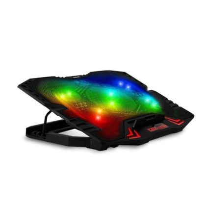 EVOLVEO Ania 5RGB, chladicí podložka pro notebook, 5x ventilátor, RGB podsvícení