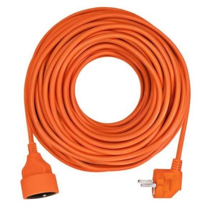 Solight prodlužovací přívod – spojka, 1 zásuvka, 30 m, 3 x 1,5mm2, oranžová
