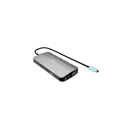 i-tec USB-C Metal Nano 3x Display (DP, HDMI and VGA) Docking Station, PD 100 W